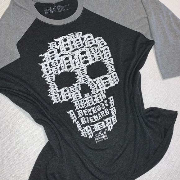 Ink Detroit Raglan Baseball Tee - Unisex - Picture 5 of 7